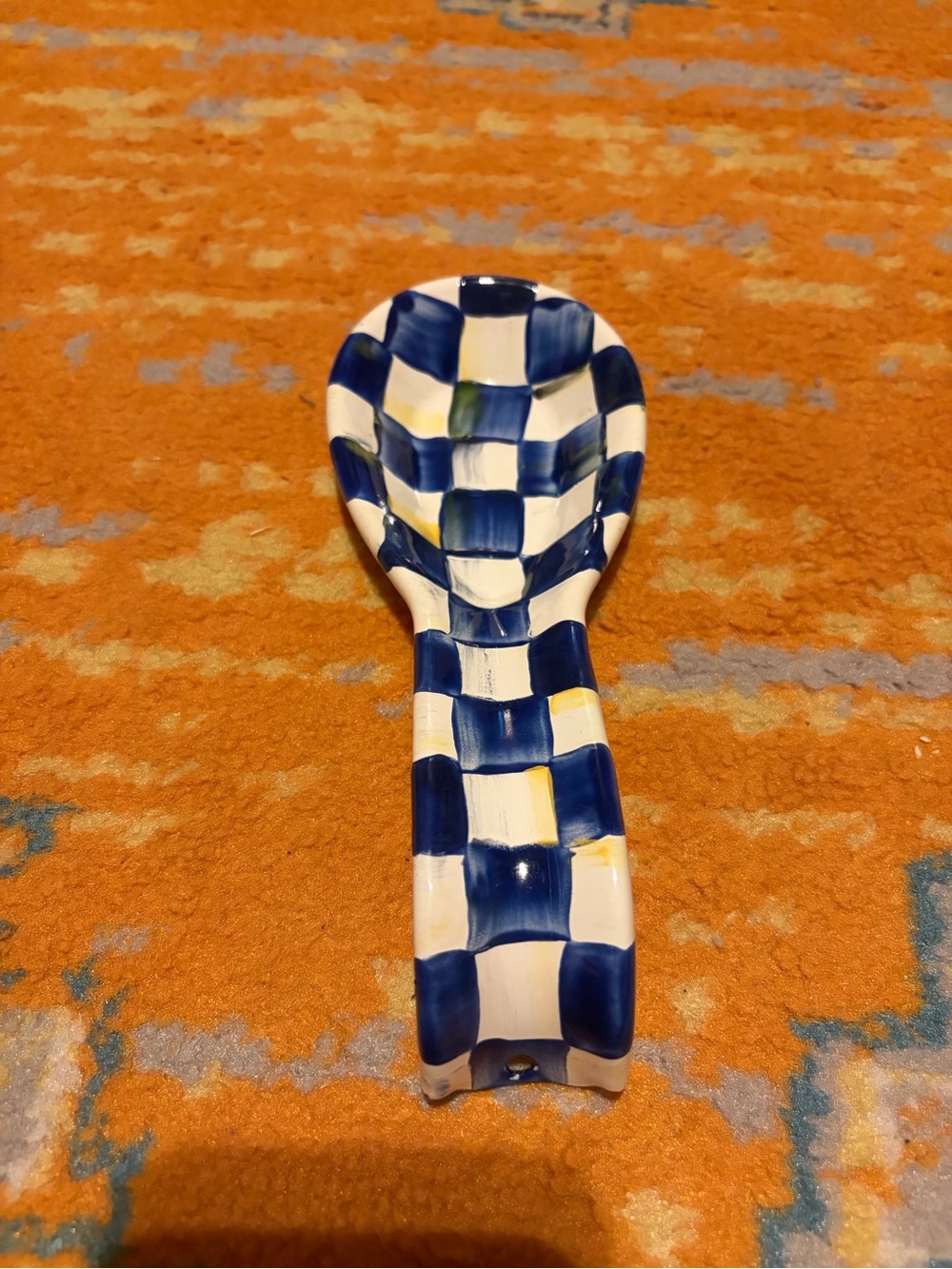 Mackenzie Childs Royal Check Spoonrest